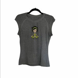 Vintage Lululemon tee with yoga girl